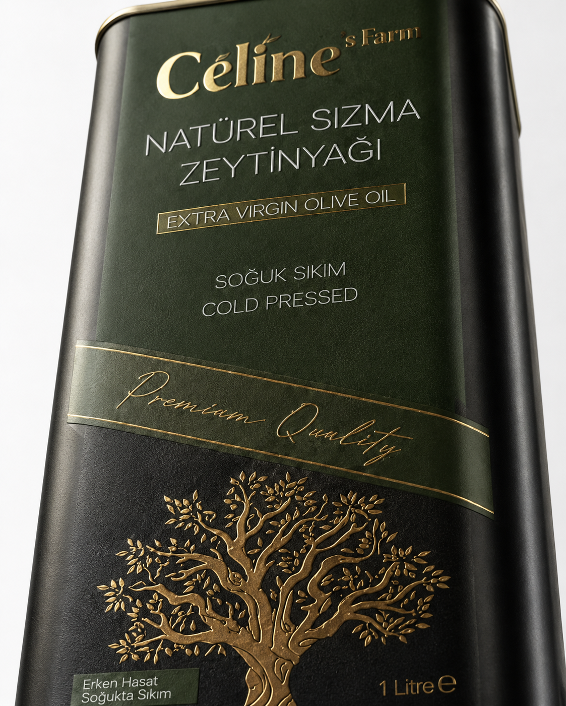 1L Cold Extracted Extra Virgin Olive Oil, Early Harvest Anatolian EVOO