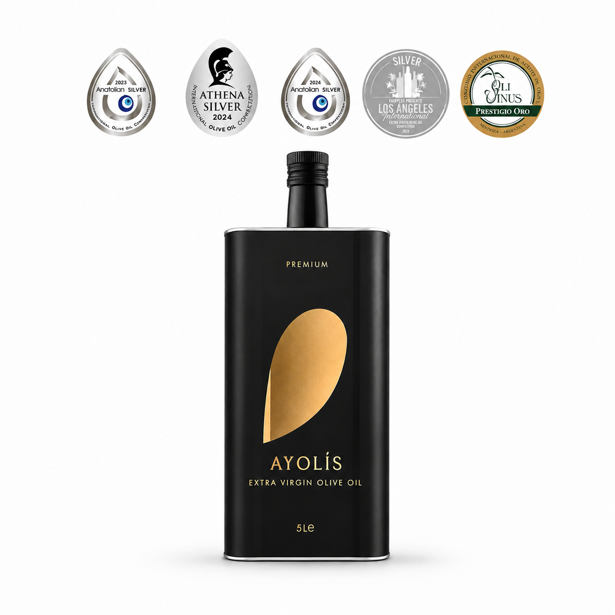 Ayolis Premium Gourmet Early Harvest Extra Virgin Olive Oil, 5L