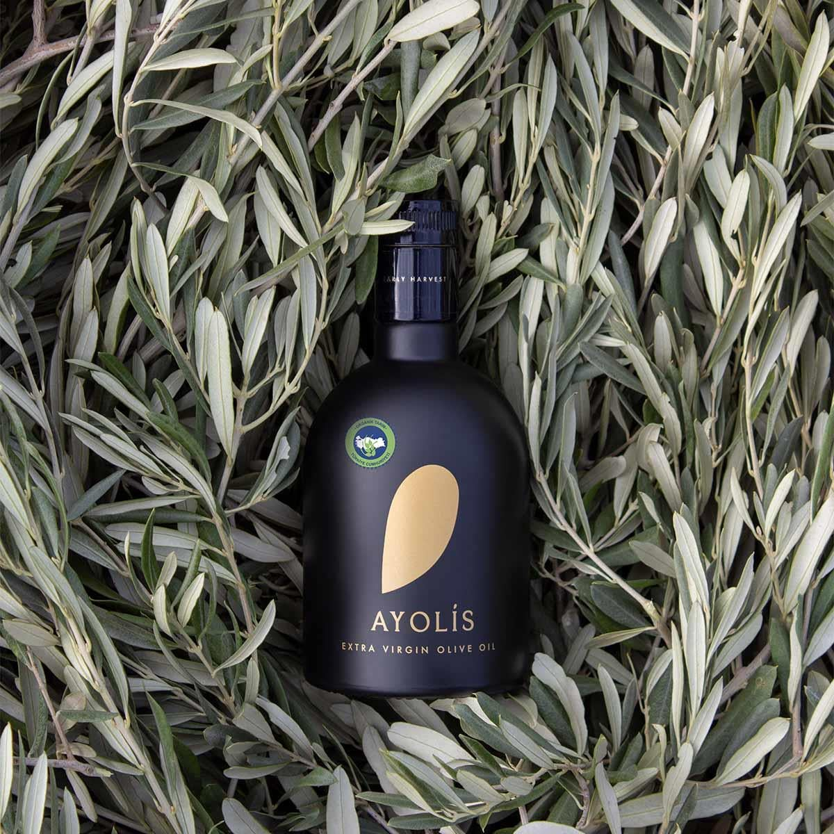 Ayolis Premium Organic Extra Virgin Olive Oil, 500ml – Cold Extracted, High Polyphenol