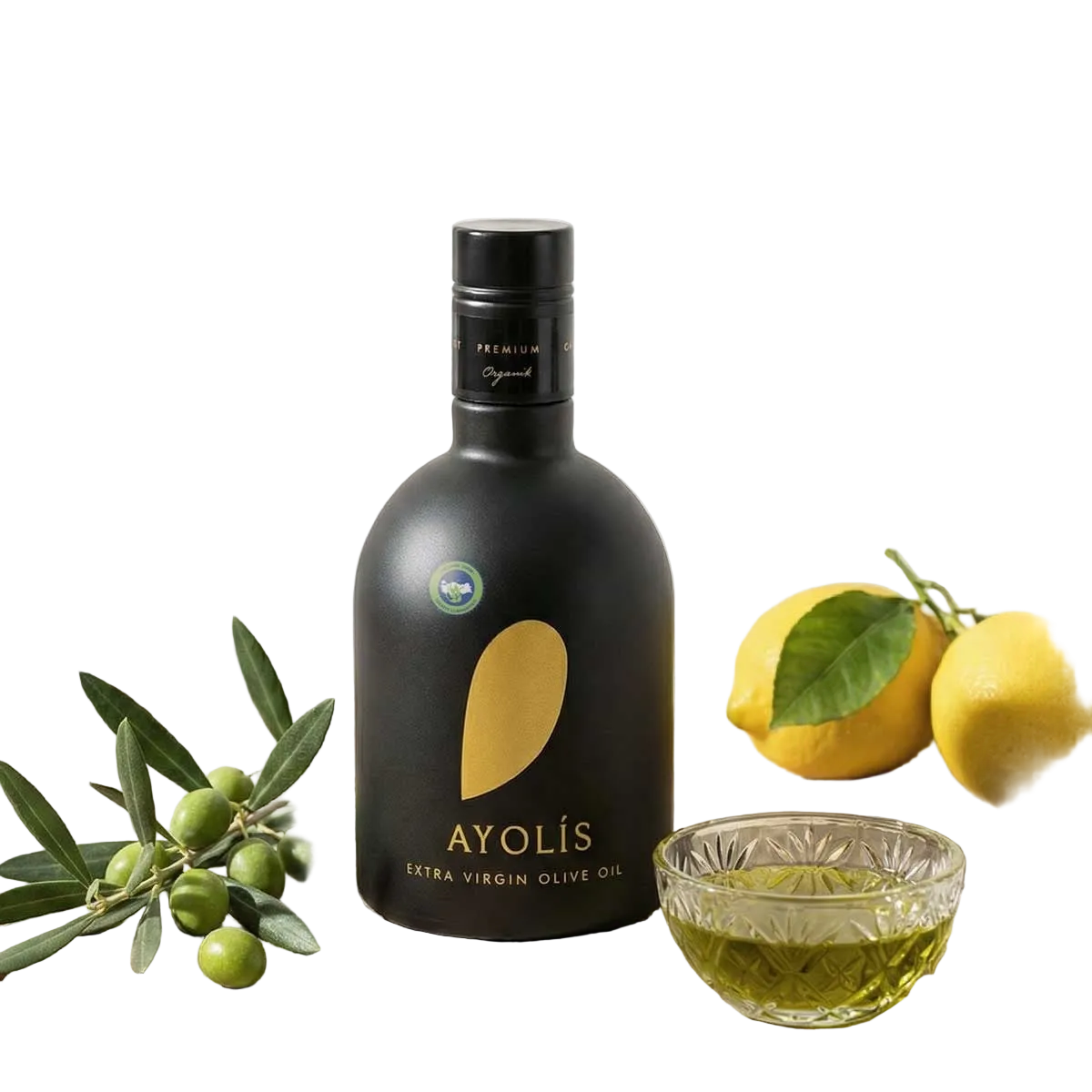 Ayolis Premium Organic Extra Virgin Olive Oil, 500ml – Cold Extracted, High Polyphenol